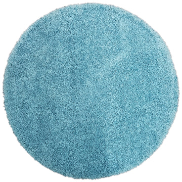 Cozy Optimum Quality 1.6 inch think Solid Turquoise Shag Area Rug