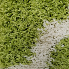 Cozy Optimum Quality 1.6 inch thick Trellis Green Shag Area Rug
