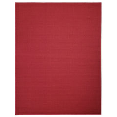 Belgio Rubber Backed Non Slip Rugs and Runners Solid Red