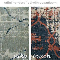 Reversible Hand Made Very Soft Chenille Yarn Antique Distressed Boho Area Rug 5'3'' x 7'3'' - 5X8 Area