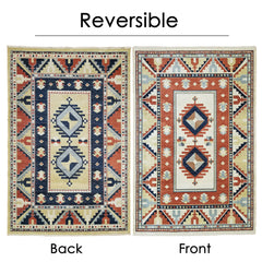 Reversible Hand Made Very Soft Chenille Yarn Antique Oriental Kilim Boho Persian Area Rug 5'3'' x 7'3'' - 5X8 Area